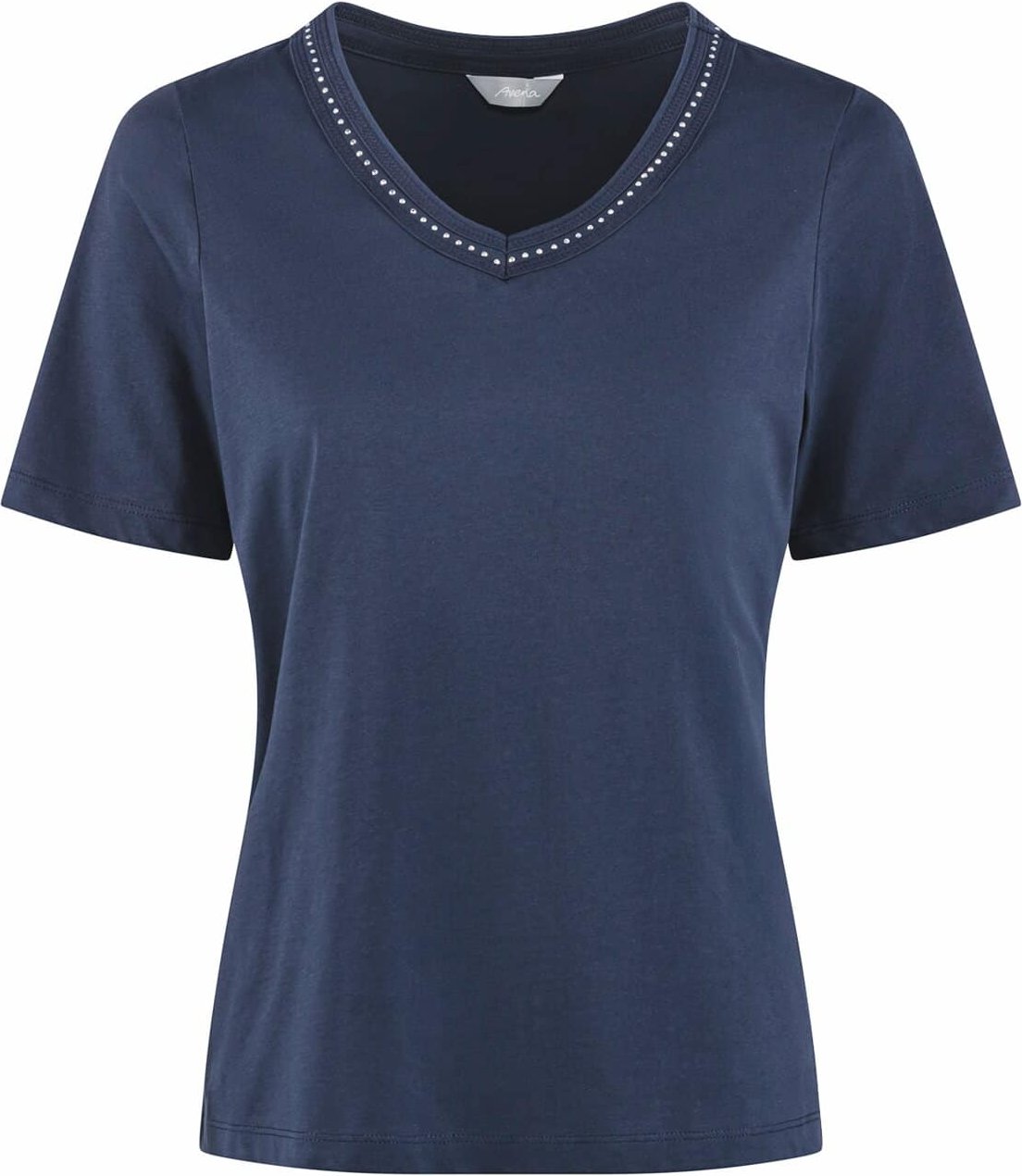 V-Ausschnitt Shirt Schmuckdetails