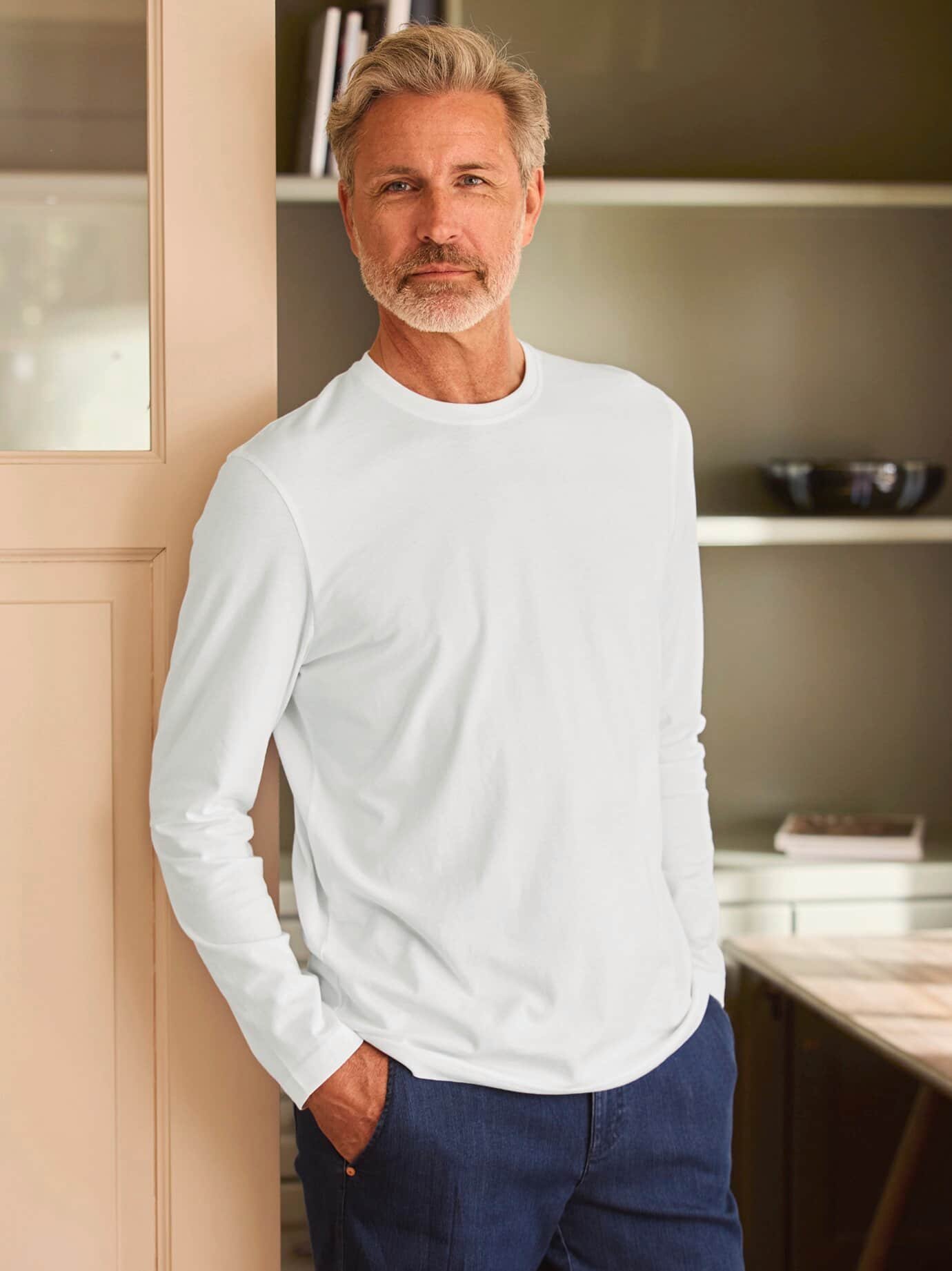 Langarm-Shirt Baumwolle