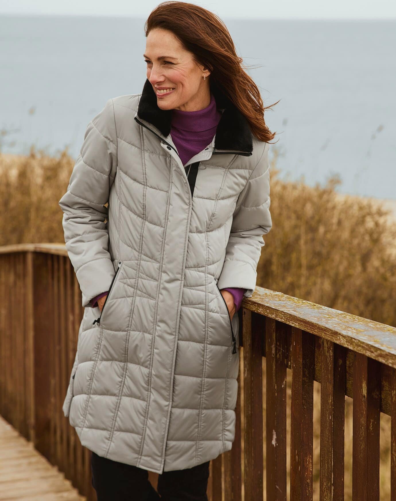 Steppmantel Kuschelkragen