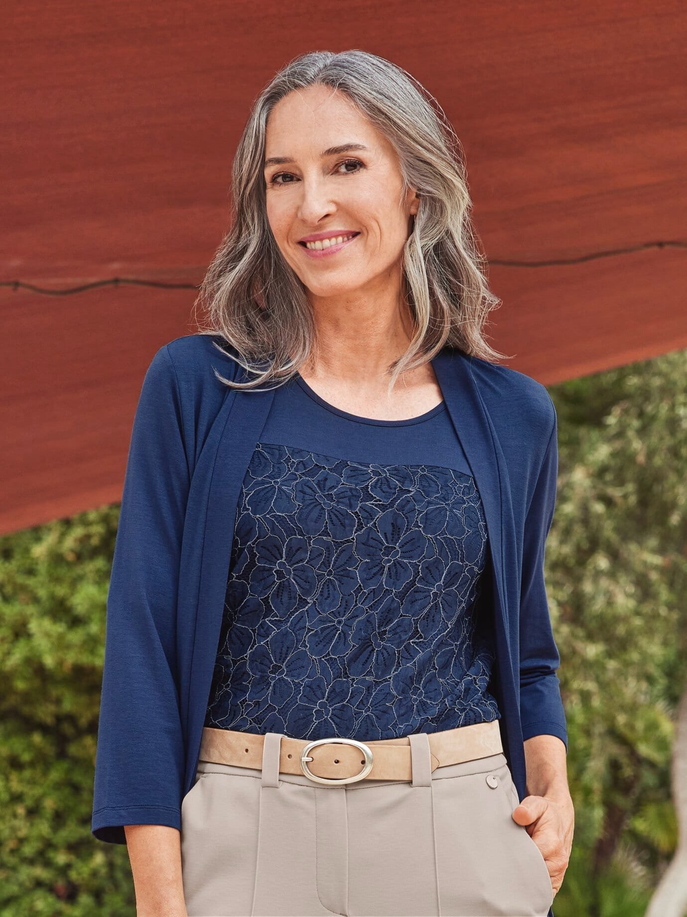 Viskose-Twinset Ajour