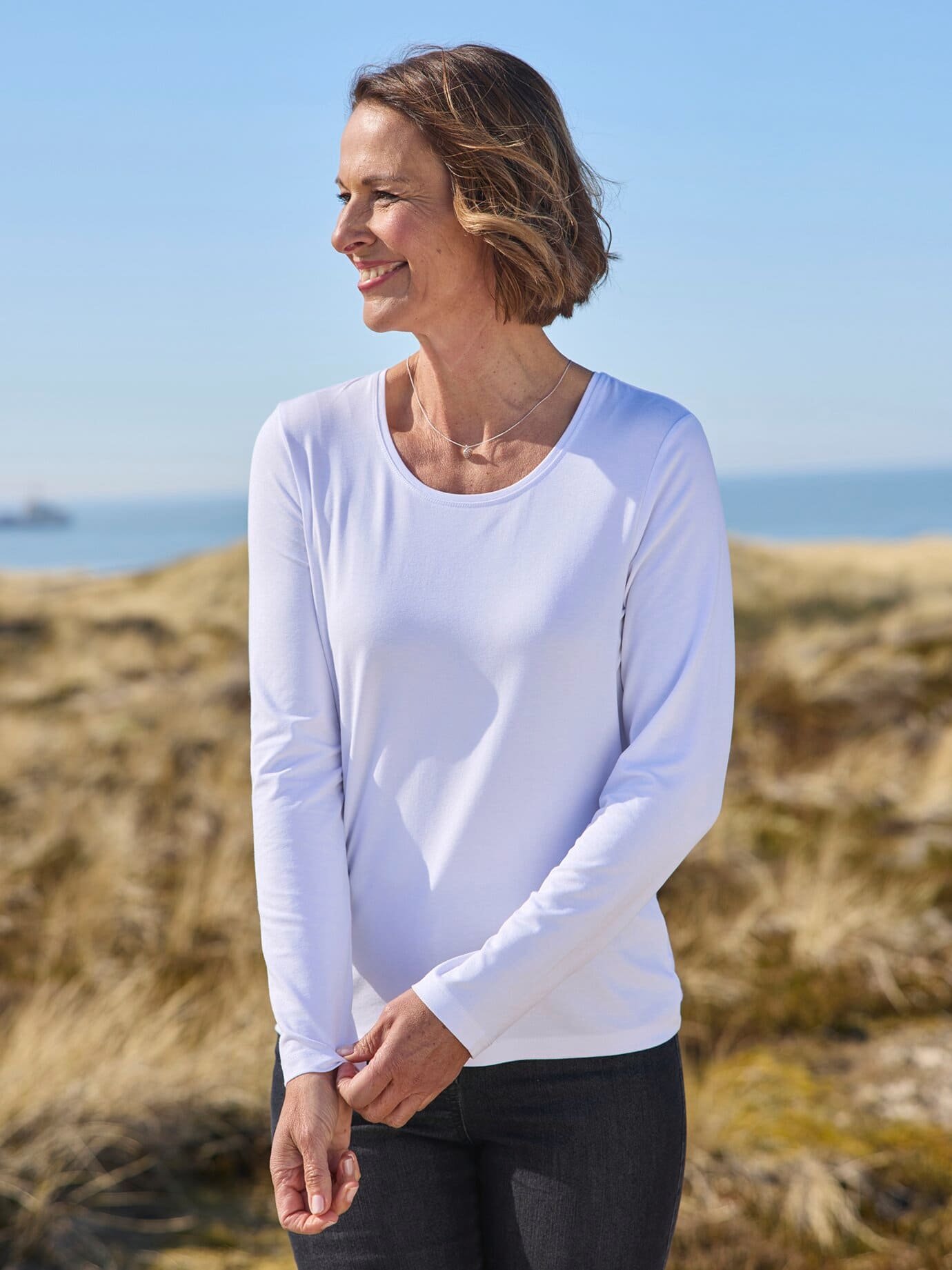 Viskose-Shirt Langarm