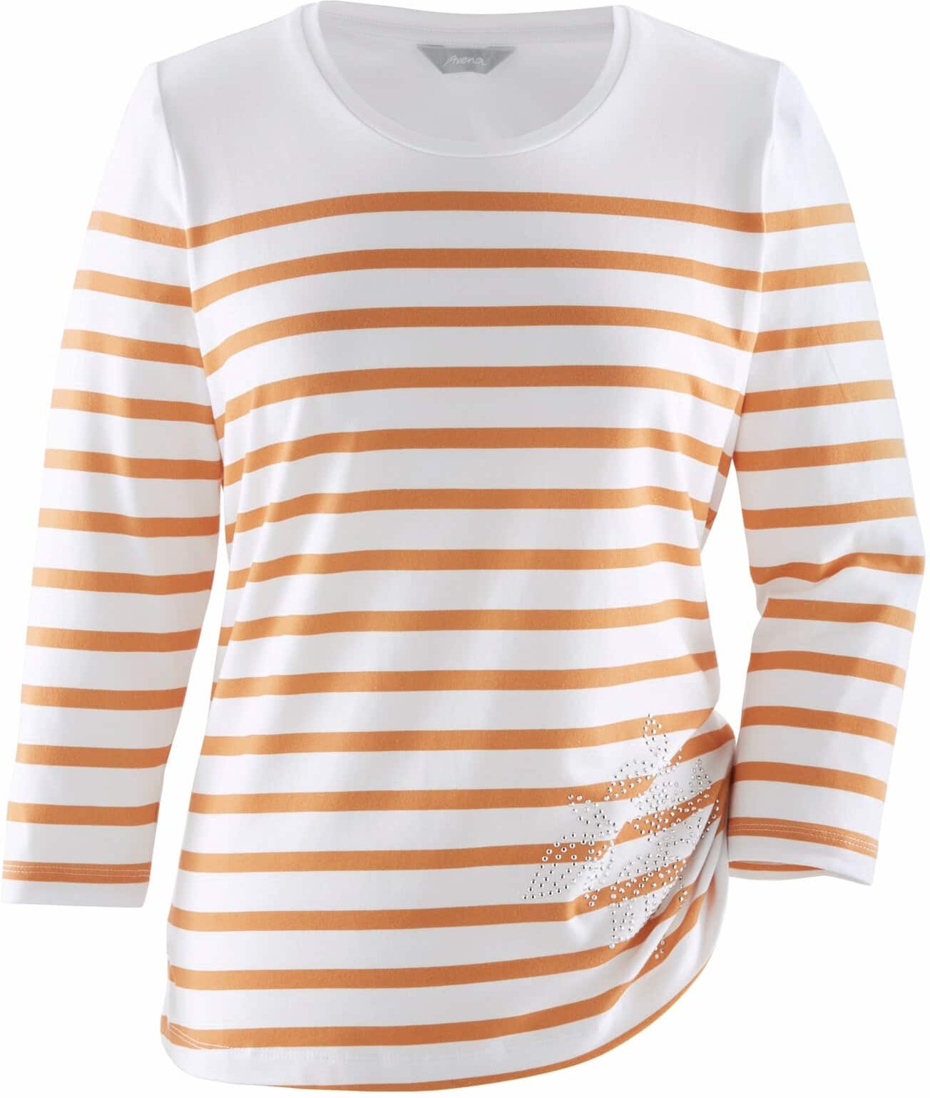 Rundhals-Shirt Streifenmuster