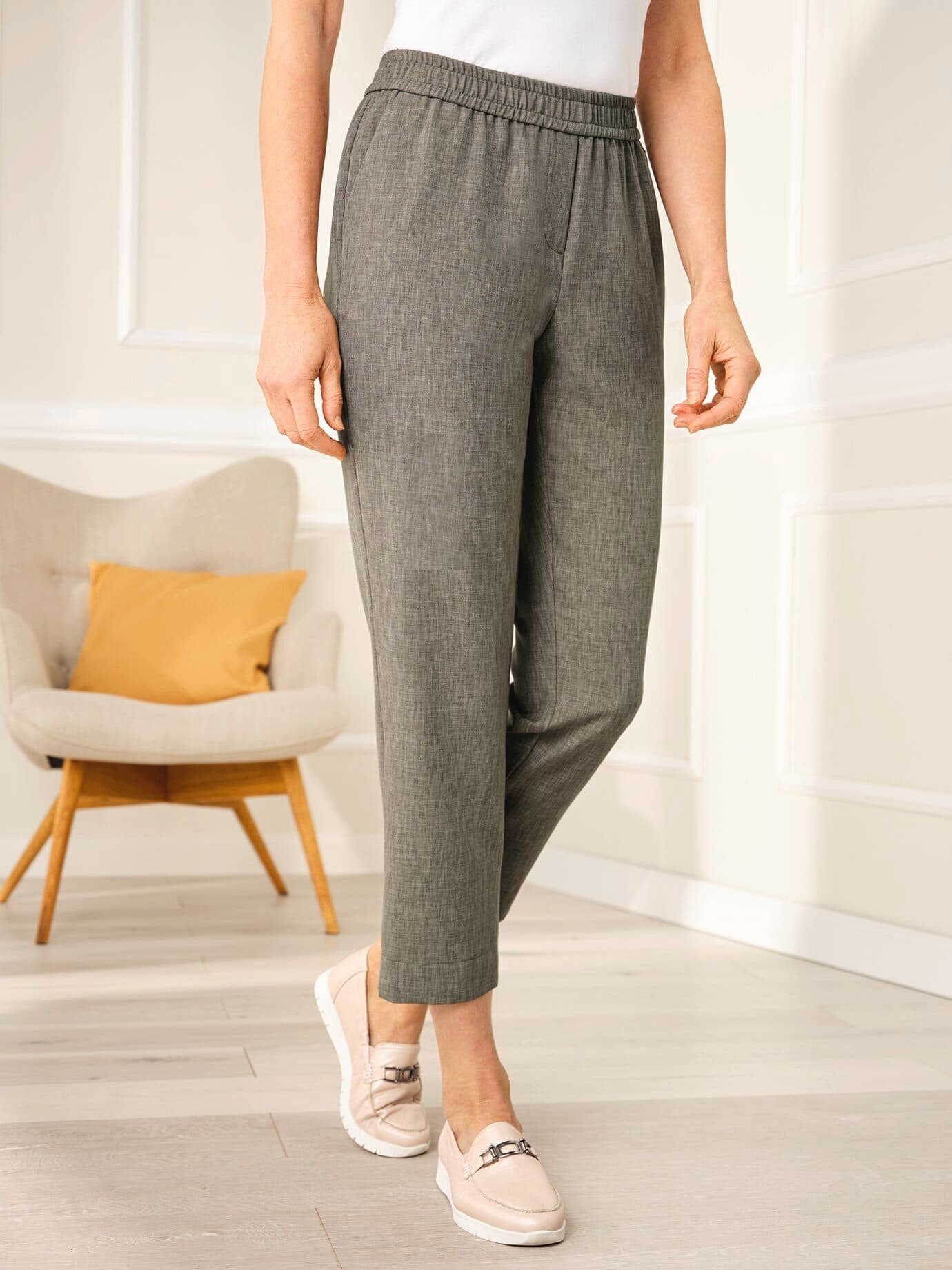 7/8 Schlupfbundhose Reise-Leinen