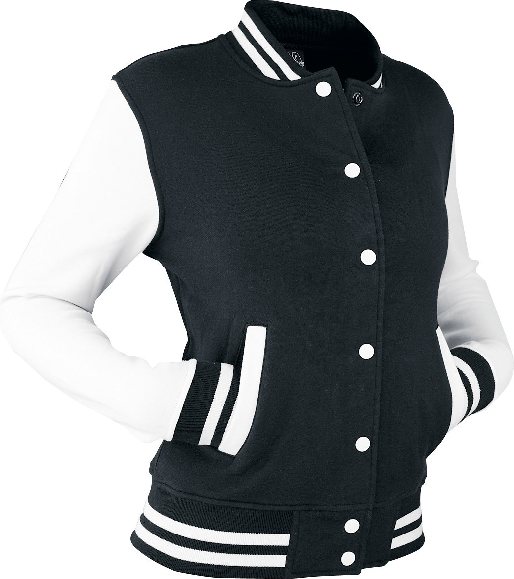 Urban Classics 2-Tone College Collegejacke schwarz weiß in S