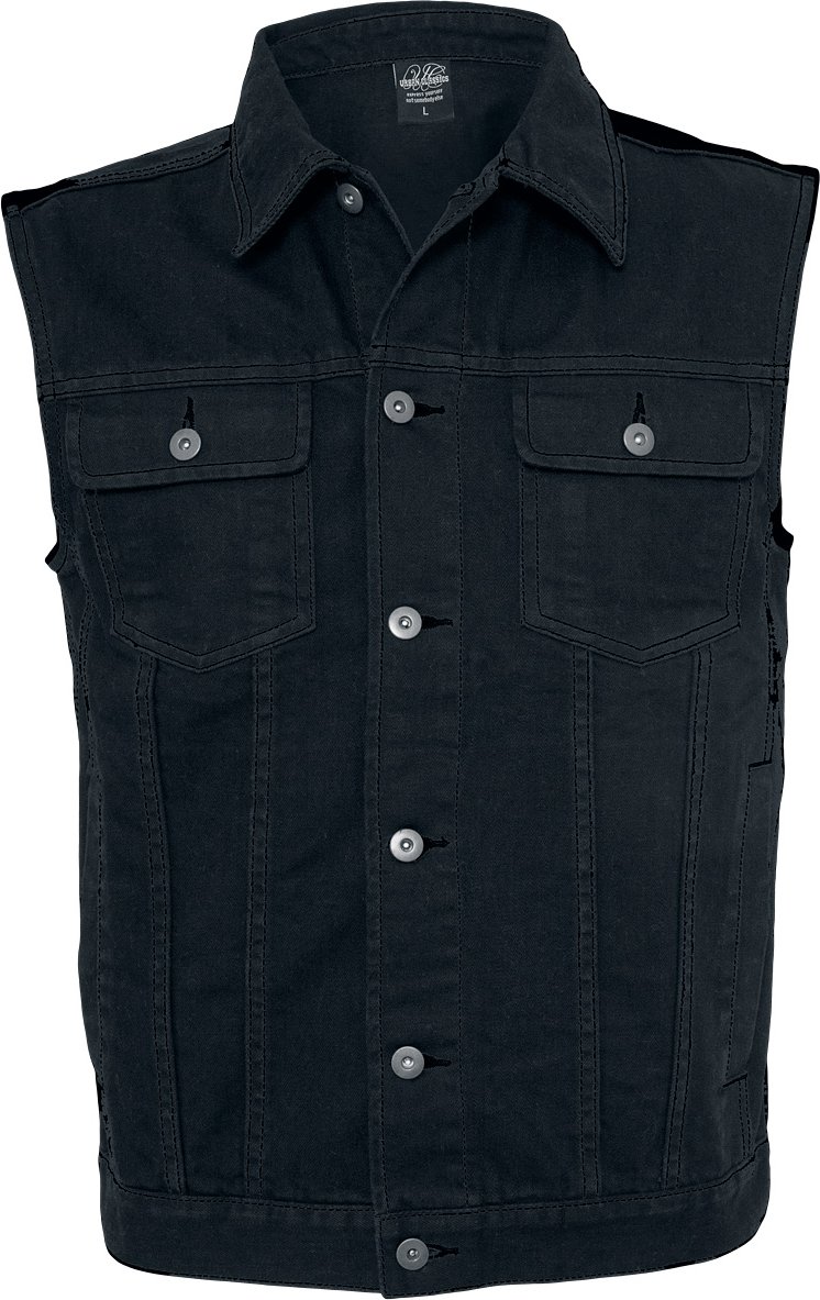 Urban Classics Denim Vest Weste schwarz in XL