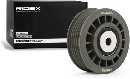 RIDEX Spannrolle 310T0008 Spannrolle, Keilrippenriemen MERCEDES-BENZ,MULTICAR,190 (W201),Stufenheck (W124),C-Klasse Limo...