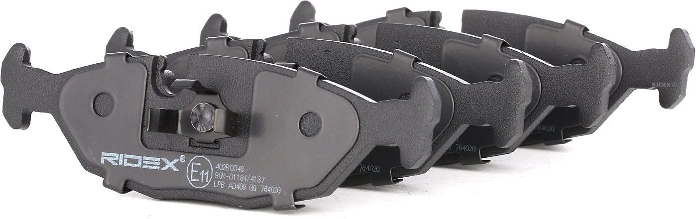 RIDEX Bremsbelagsatz Hinterachse 402B0348 Bremsbeläge,Bremsklötze BMW,ALPINA,3 Limousine (E46),3 Touring (E46),3 Coupe (...