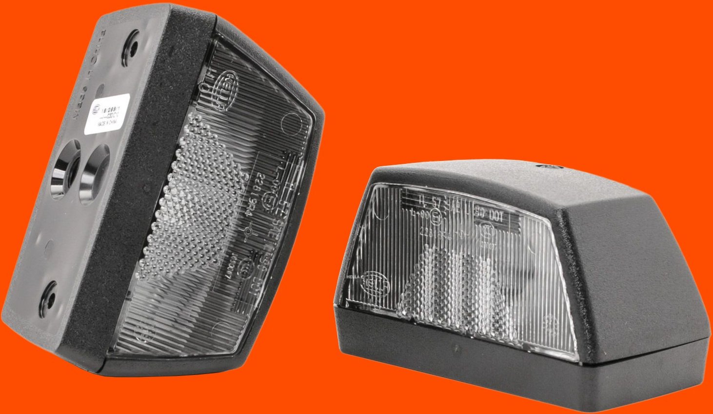 HELLA Kennzeichenleuchte rechts 2KA 003 389-061 VW,MERCEDES-BENZ,SCANIA,LT 28-35 I Kastenwagen (281-363)