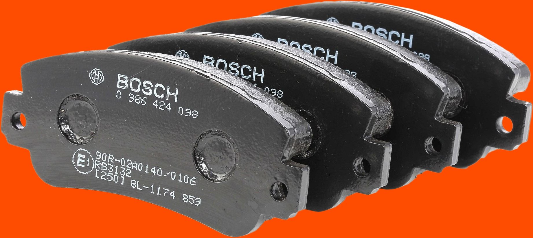 BOSCH Bremsbelagsatz 0 986 424 098 Bremsbeläge,Bremsklötze FIAT,SEAT,LANCIA,Panda Schrägheck (141_),Uno Schrägheck (146_...