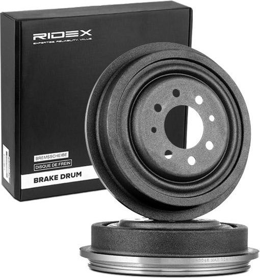 RIDEX Bremstrommel Hinterachse 123B0048 RENAULT,NISSAN,KANGOO (KC0/1_),Scénic I (JA0/1_, FA0_),KANGOO Express (FC0/1_),...