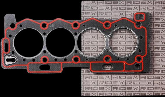 RIDEX Zylinderkopfdichtung Dicke/Stärke: 1,4mm 318G0116 Kopfdichtung,Motor Dichtung PEUGEOT,CITROËN,206 Schrägheck (2A/C...