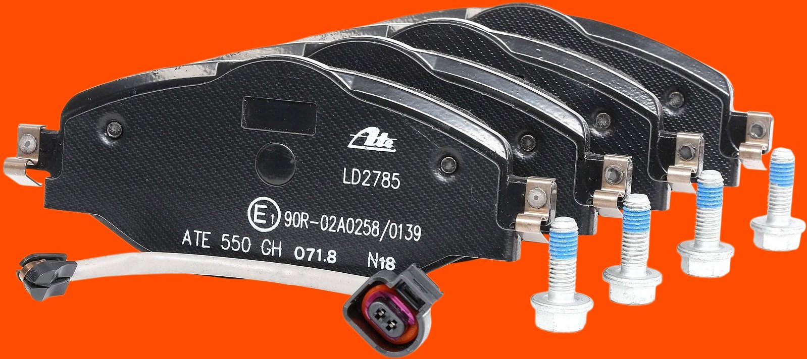 ATE Bremsbelagsatz inkl. Verschleißwarnkontakt 13.0470-2785.2 Bremsbeläge,Bremsklötze VW,AUDI,SKODA,Golf VII Schrägheck ...