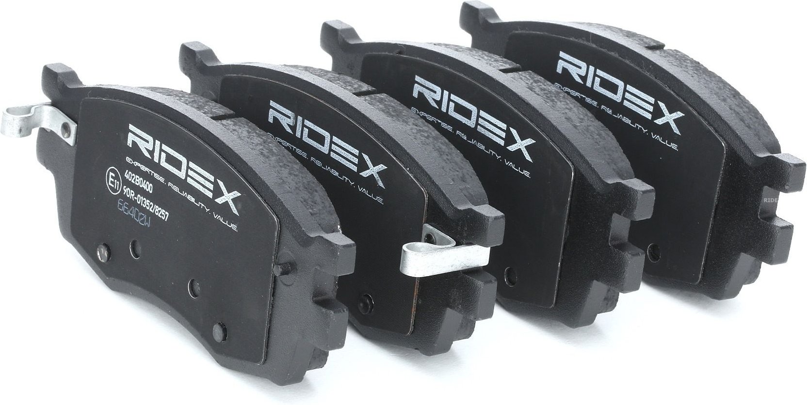 RIDEX Bremsbelagsatz Vorderachse 402B0400 Bremsbeläge,Bremsklötze HYUNDAI,KIA,i10 (PA),i20 (PB, PBT),Kona (OS),ACCENT II...
