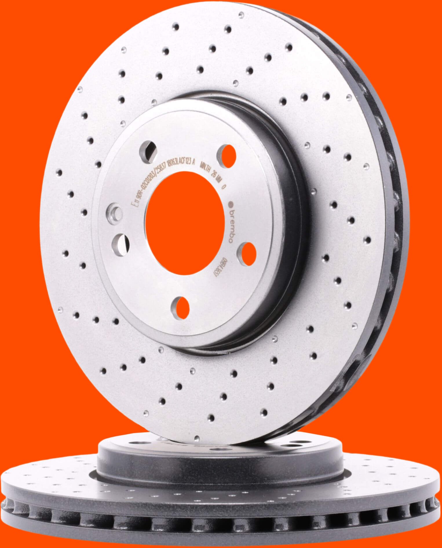 BREMBO Bremsscheibe gelocht/innenbel. 09.B436.51 Bremsscheiben,Scheibenbremsen MERCEDES-BENZ,A-Klasse (W176),B-Klasse (W...