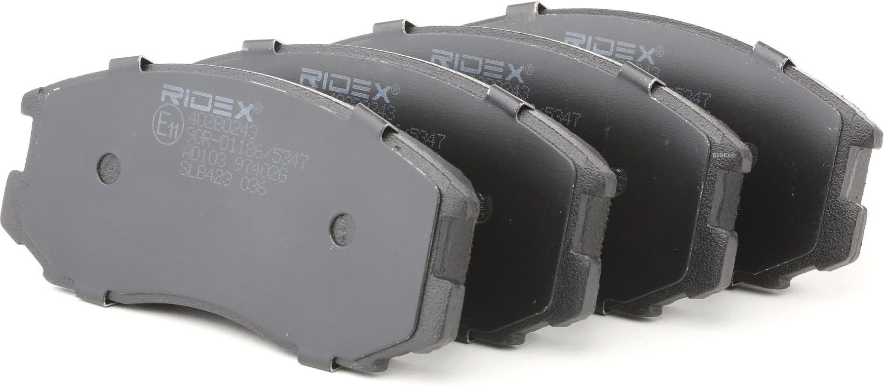 RIDEX Bremsbelagsatz Vorderachse 402B0243 Bremsbeläge,Bremsklötze TOYOTA,MITSUBISHI,DAIHATSU,Rush II SUV (F700),COLT V (...