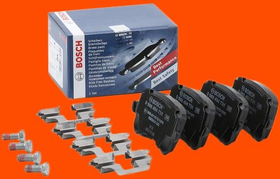 BOSCH Bremsbelagsatz mit Zubehör 0 986 494 731 Bremsbeläge,Bremsklötze VW,AUDI,SEAT,Passat Variant (3C5),TIGUAN (5N_),Pa...