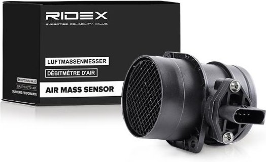 RIDEX Luftmassenmesser mit Gehäuse 3926A0127 LMM,Luftmengenmesser VW,AUDI,OPEL,Golf IV Schrägheck (1J1)