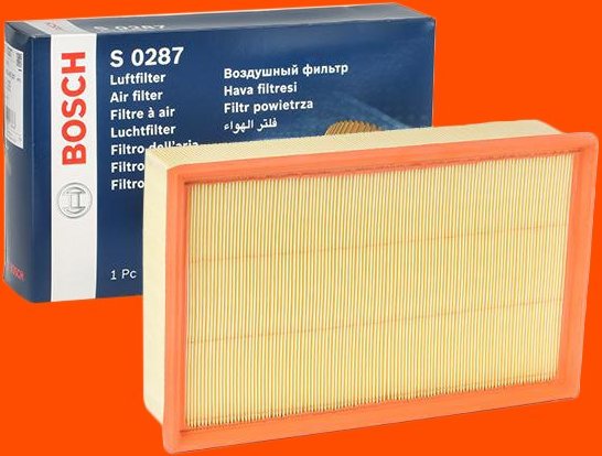 BOSCH Luftfilter Filtereinsatz F 026 400 287 Motorluftfilter,Filter für Luft VW,AUDI,SKODA,Golf VII Schrägheck (5G1, BQ1...