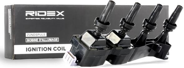 RIDEX Zündspule 689C0076 Einzelzündspule PEUGEOT,CITROËN,206 Schrägheck (2A/C),206 CC (2D),207 (WA_, WC_),308 SW I (4E_,...