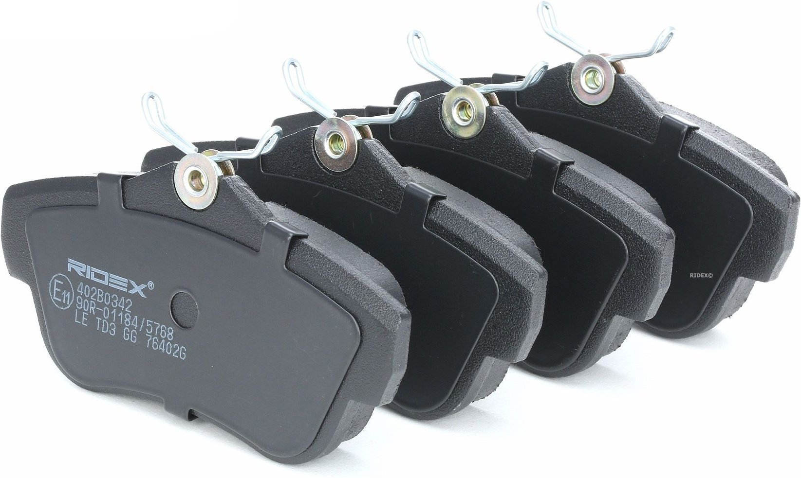 RIDEX Bremsbelagsatz Hinterachse 402B0342 Bremsbeläge,Bremsklötze FIAT,PEUGEOT,TOYOTA,Scudo (270_, 272_),Scudo Kastenwag...