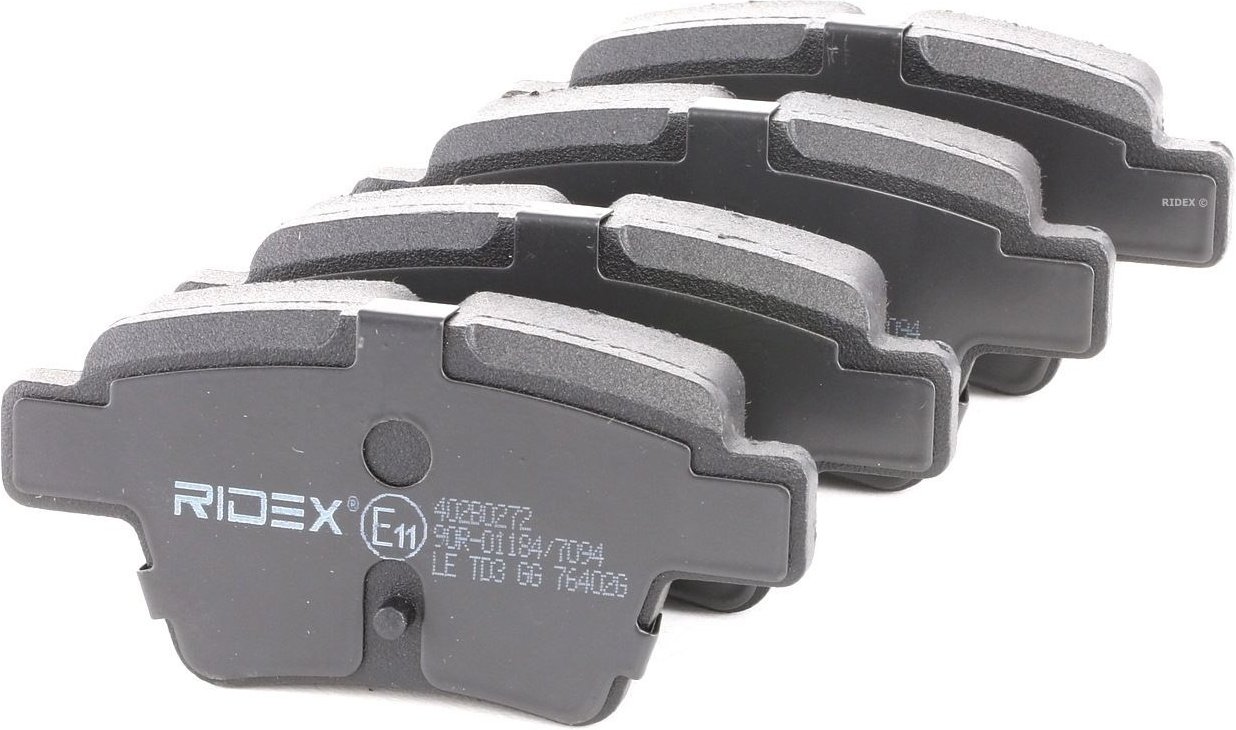 RIDEX Bremsbelagsatz Hinterachse 402B0272 Bremsbeläge,Bremsklötze PEUGEOT,CITROËN,207 (WA_, WC_),207 CC (WD_),307 (3A/C)...