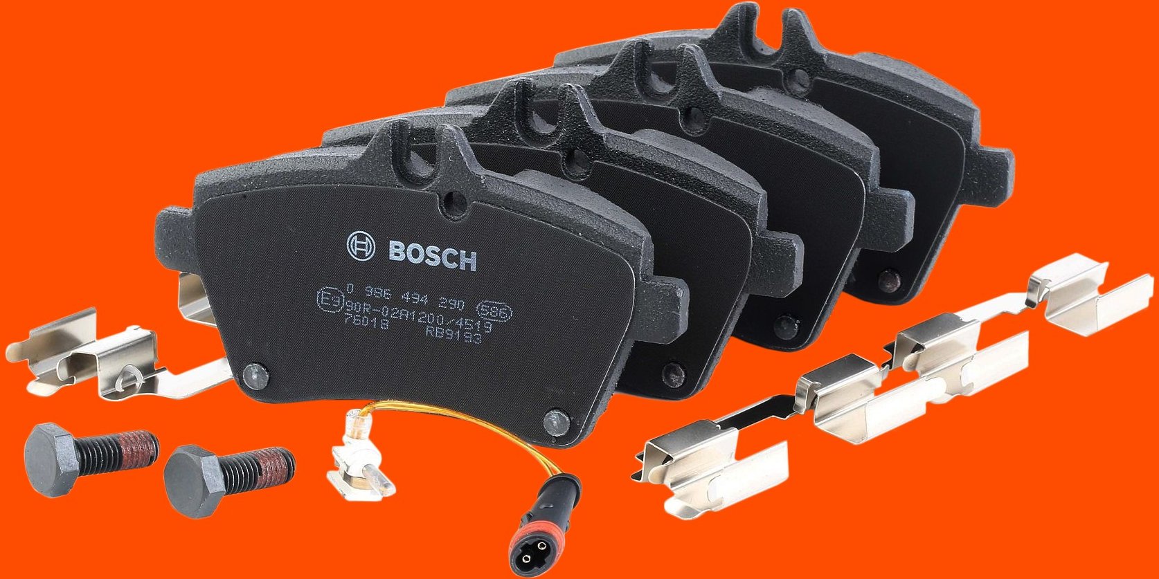 BOSCH Bremsbelagsatz inkl. Verschleißwarnkontakt 0 986 494 290 Bremsbeläge,Bremsklötze MERCEDES-BENZ,A-Klasse (W169),B-K...