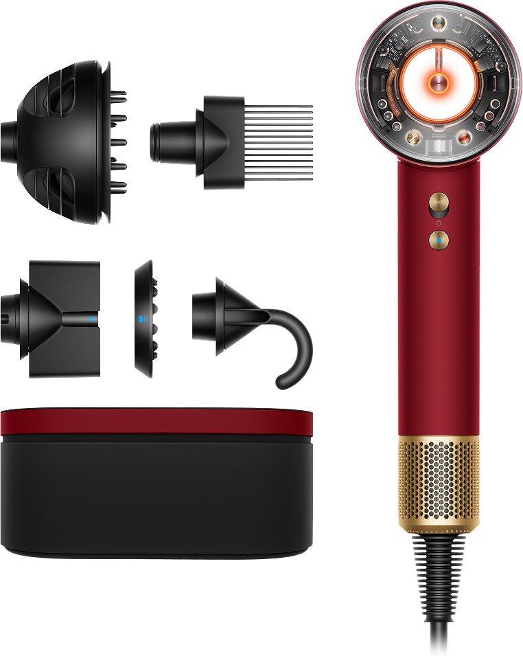 Dyson Supersonic Nural™ Haartrockner Straight+Wavy (Samtrot/Gold)