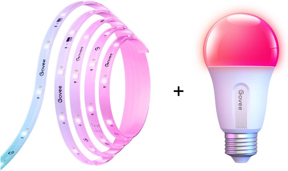 Govee Lichtband - 5m + Wifi & BLE Light Bulb 800 lm