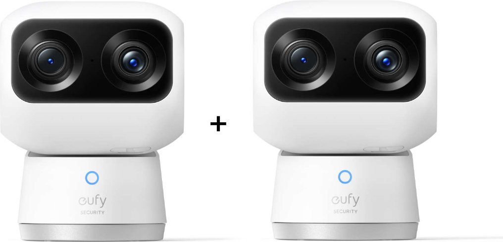 eufy Indoor Cam S350 - 360°-Schwenk-& Neige-Kamera - 2er-Set