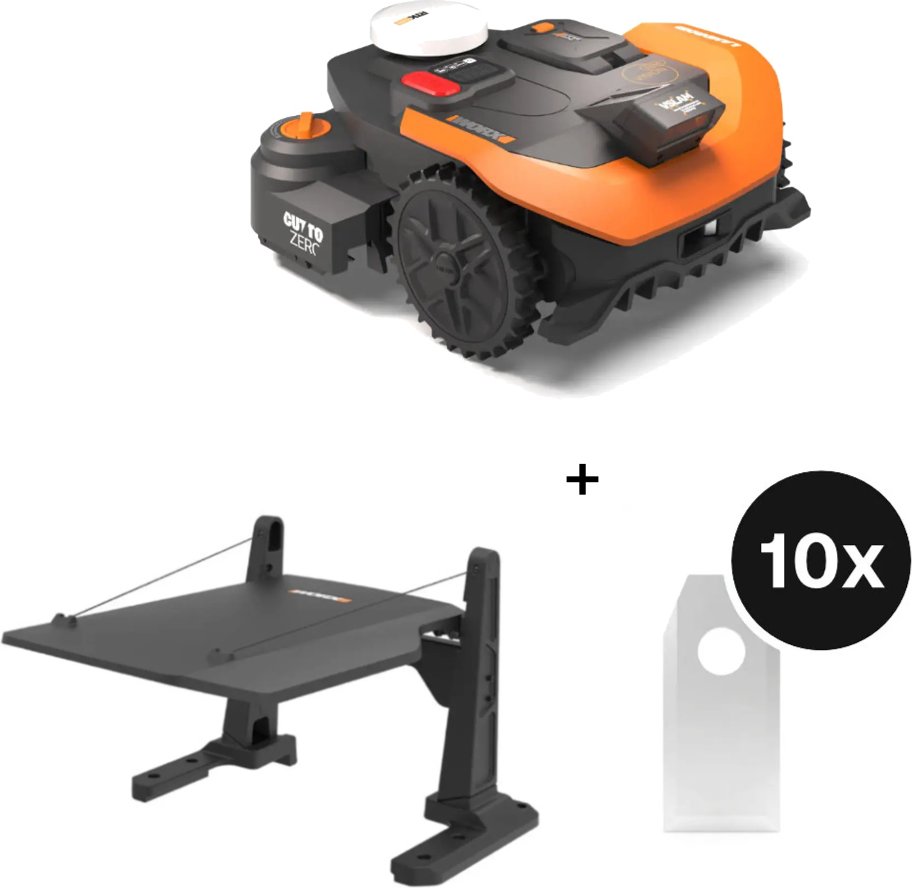 Worx WR312E Landroid Vision Cloud (Stereo), bis 1.200 m² + gratis Garage + gratis Ersatzklingen