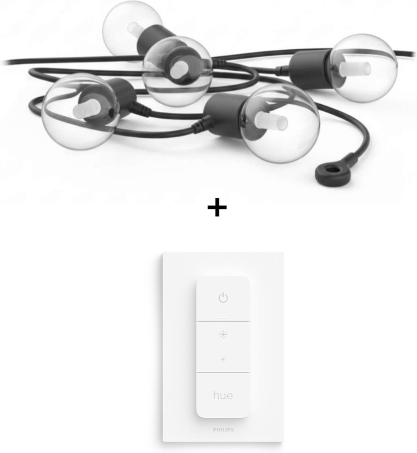 Philips Hue Festavia Globe Außenlichterkette - 14m + Dimmschalter