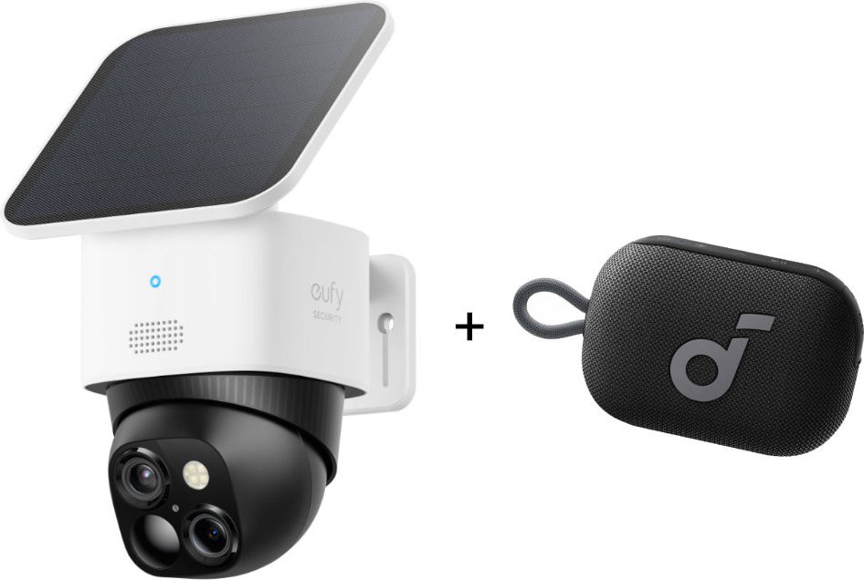 eufy SoloCam S340 - Dual Kamera Schwenk & Neige Outdoor Kamera + gratis Soundcore Select 4 Go