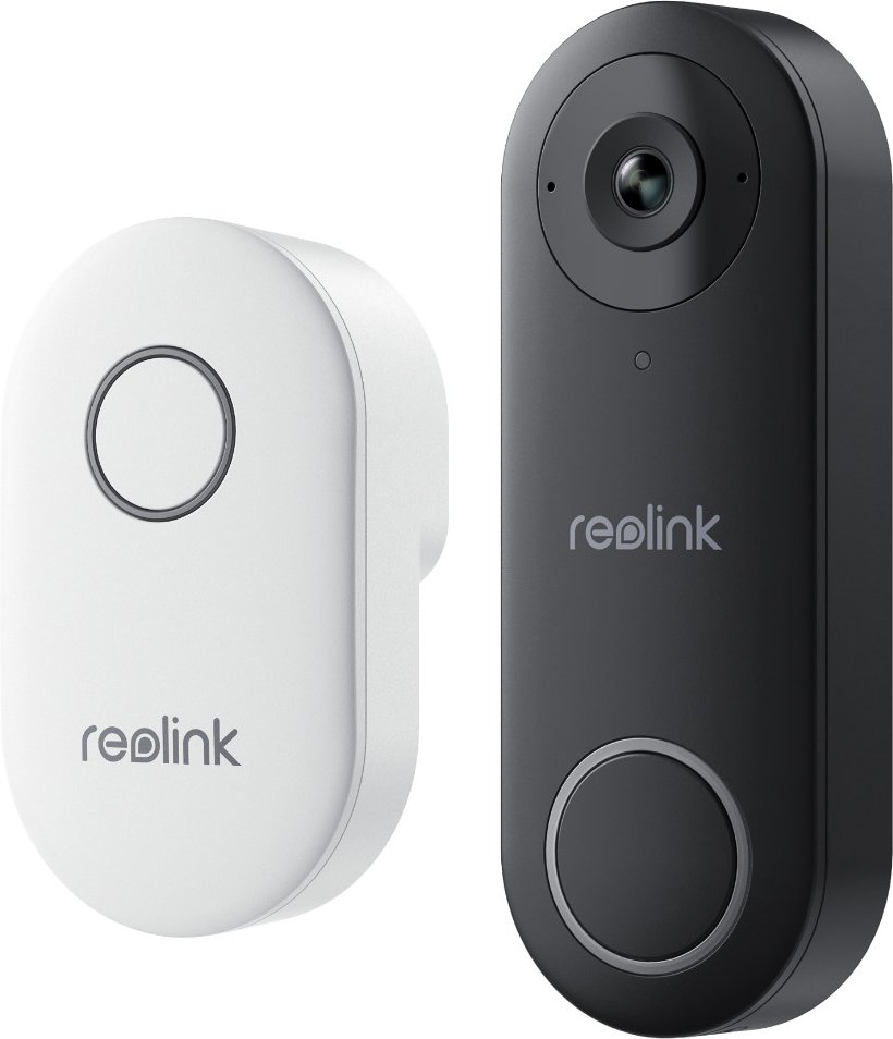 Reolink D340W Video Doorbell - Kabelgebundene 2K Videotürklingel mit Gong - Schwarz