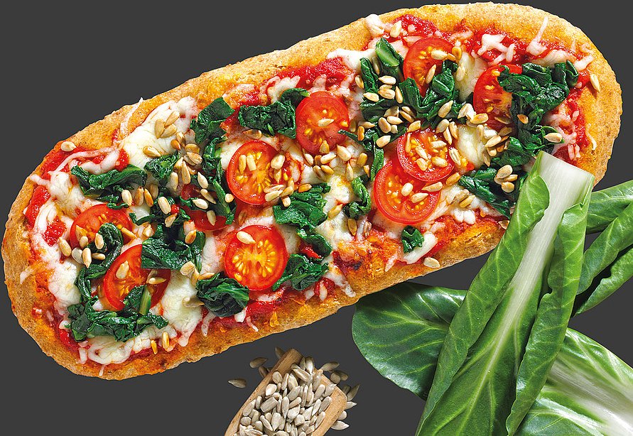 Vollkornpizza Tomate Mangold