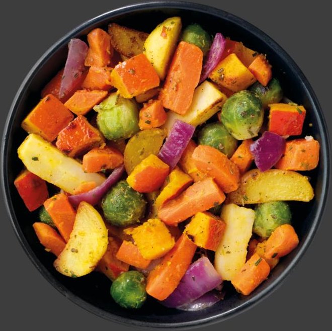Buntes Ofengemüse mit Kartoffelspalten