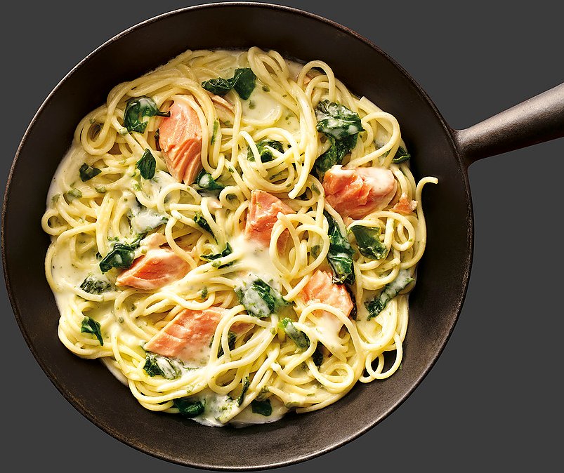 Spaghetti-Pfanne mit Wildlachs