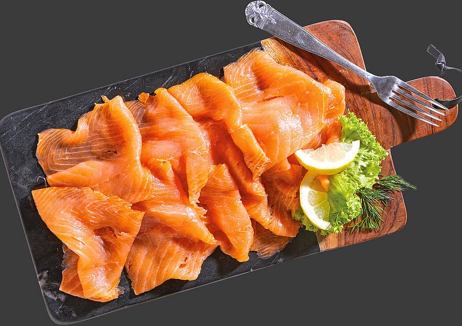 Räucherlachs in Scheiben