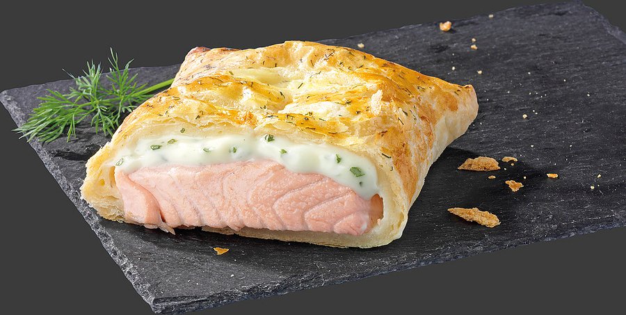 Lachs in Blätterteig