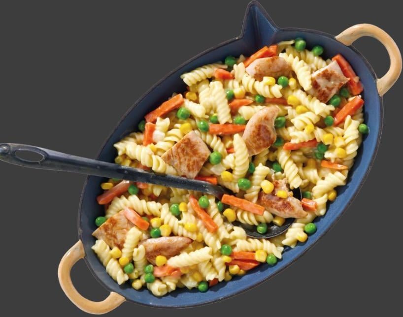 Nudel-Hühnchenpfanne