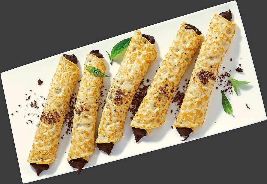 Mini-Nougat-Pfannkuchen