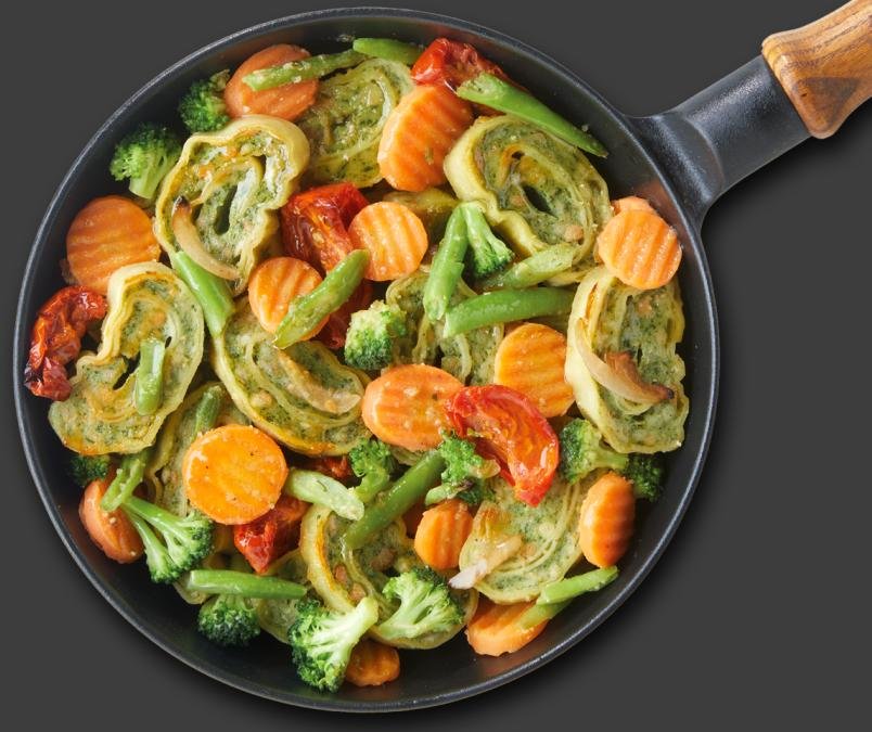 Bunte Maultaschenpfanne