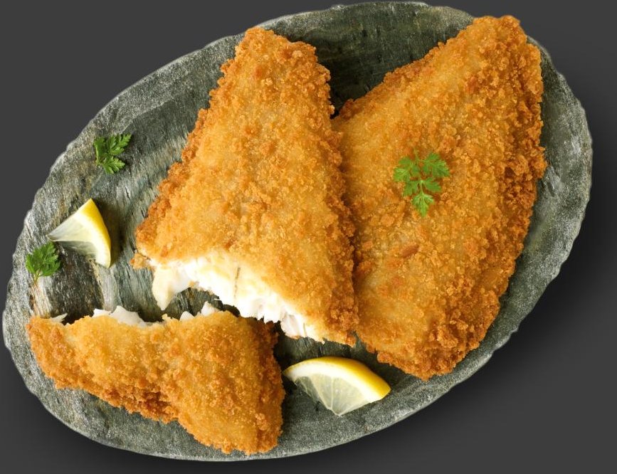 Pazifische Scholle, paniert