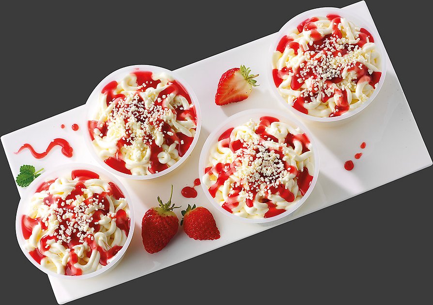 Spaghetti-Eis-Becher