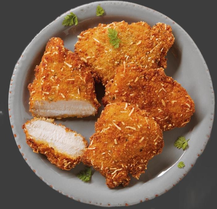 Mini-Hähnchenschnitzel mit Kartoffelpanade