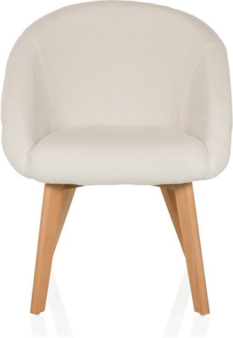 SCANDI TED - Polsterstuhl Weiß