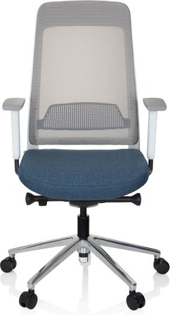 CHIARO T2 WHITE - Profi Bürostuhl Blau / Grau