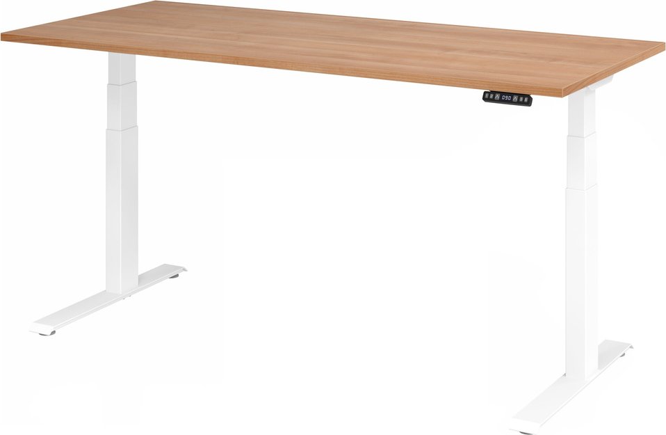 XDKB 19 W | Schreibtisch - 180 x 80 Nussbaum elektrisch höhenverstellbar