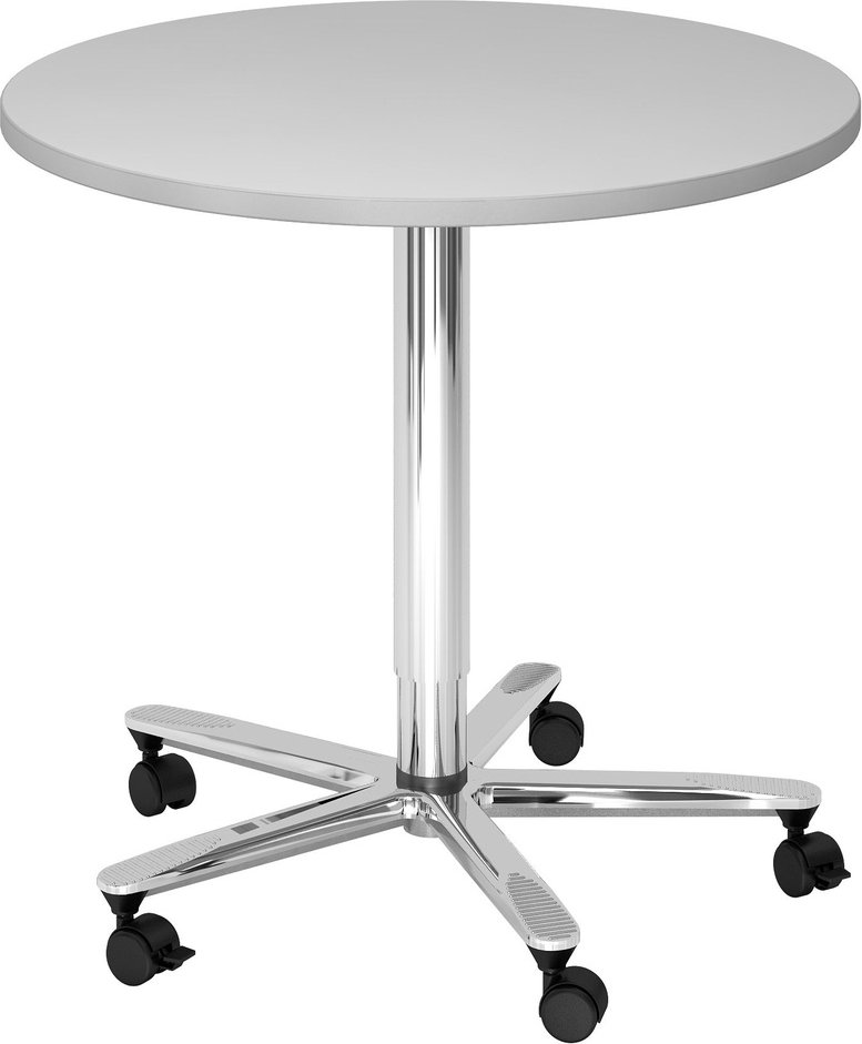 Thumbnail - BISTRO 80R C - System Konferenztisch Grau Chrom Ø 80