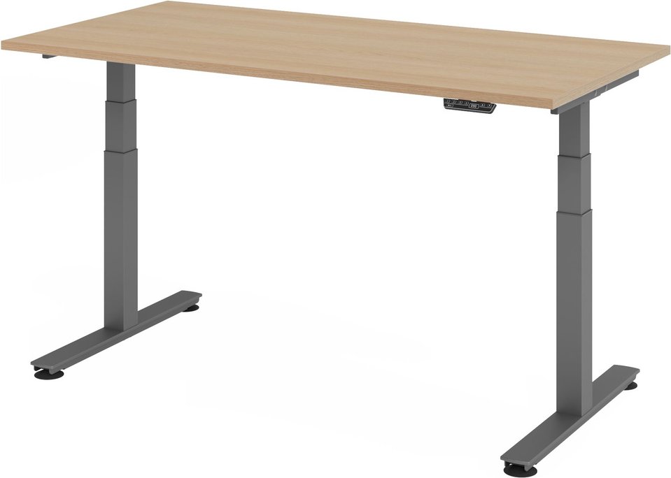 Thumbnail - XDSM 16 G | Schreibtisch - 160 x 80 Eiche elektrisch höhenverstellbar