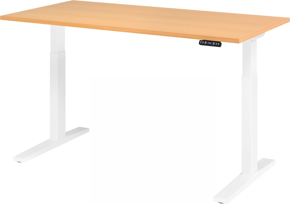 XMKA 16 W | Schreibtisch - Buche 160 x 80 elektrisch höhenverstellbar